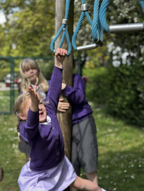 children playing outside