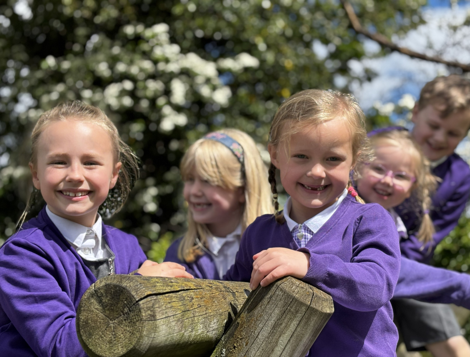 Group of children outside